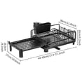 thumbnail image 2 of Iron 2-Tier Dish Rack Rustproof Iron Dish Drainer for Cafe Restaurant Dining Room, 2 of 10