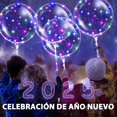thumbnail image 2 of Juego de 20 globos de burbujas transparentes, globos con luz LED, globos de cumpleaños con palos, decoración navideña., 2 of 4