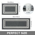 thumbnail image 3 of FloorHug Kitchen Rugs and Mats 2 Pieces, 24"x35"+24"x60", Stain-Resistant and Absorbent Kitchen Mats Non-Slip, Machine Washable Kitchen Floor Mat, Rugs for Kitchen, Floor and Home, Grey, 3 of 9
