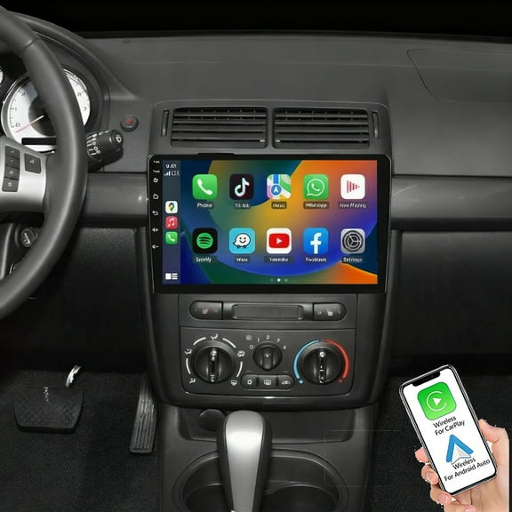 Eforcase Android 15 Double Din Car Radio for Pontiac G5 2007-2010, 2G 32G 10.1" Touch Screen Car Stereo with Wireless Carplay Android Auto GPS WiFi SWC Backup Camera