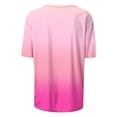 thumbnail image 4 of mfyjkho Tops De Moda Para Mujer, Camiseta De Moda Para Mujer Con Cuello Redondo Arrugado, Manga 3/4, Corte Holgado Y Mangas Cortas Tops Y Blusas Para Mujer S, 4 of 7