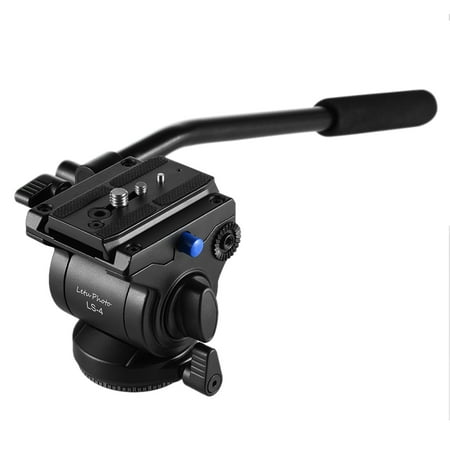 Professional Photography Video 65mm Base Diameter Fluid Drag Tilt Hydraulic Damping Head with Quick Release Plate for DSLR Camera Tripod Monopod Slider