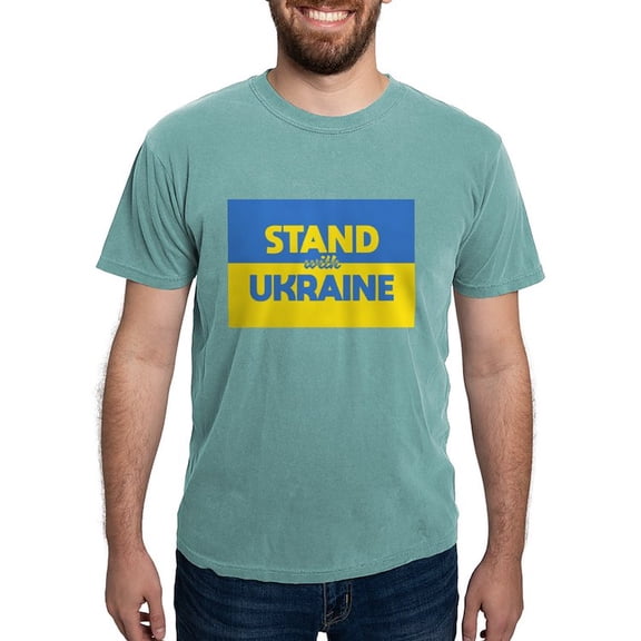 CafePress - Stand With Ukraine T Shirt - Mens Comfort Colors Shirt