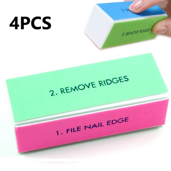 Austok 4 Way Nail Buffer Block 4 Steps Sanding Polisher Washable Files Nails Art Pedicure Manicure Emery Buffing Professional Care Salon Grade Tool by DreamCut