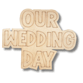 thumbnail image 2 of Unfinished Wood Etched Our Wedding Day Shape | Paint By Line Crafts 4" / 1/4", 2 of 2