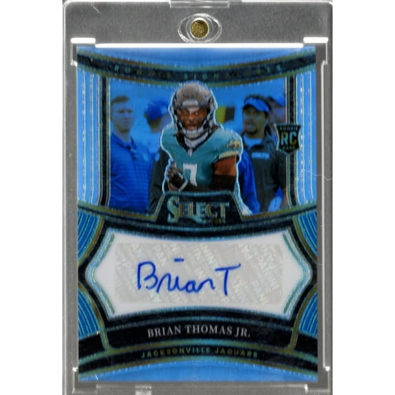 2024 Panini Select Brian Thomas Jr #RSPBTJ Silver Prizm /399 Auto Jacksonville Jaguars Rookie RC Football Card