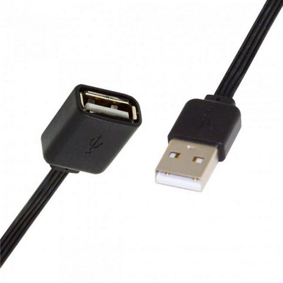 JSER 13cm USB 2.0 Type-A Male to Type-A Male Female Data Flat Slim FPC Cable for FPV Disk Phone