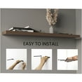 thumbnail image 3 of JERFIT 47 Inch Floating Shelves Set of 2, Light Brown Wall Shelves for Bathroom, Bedroom & Living Room, Easy Mount Decor Storage Shelves, 3 of 6