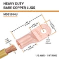 thumbnail image 2 of SELTERM 1/0 AWG 1/4" Ring Battery Cable End Terminal Lugs Bare Copper 15ea, 2 of 3