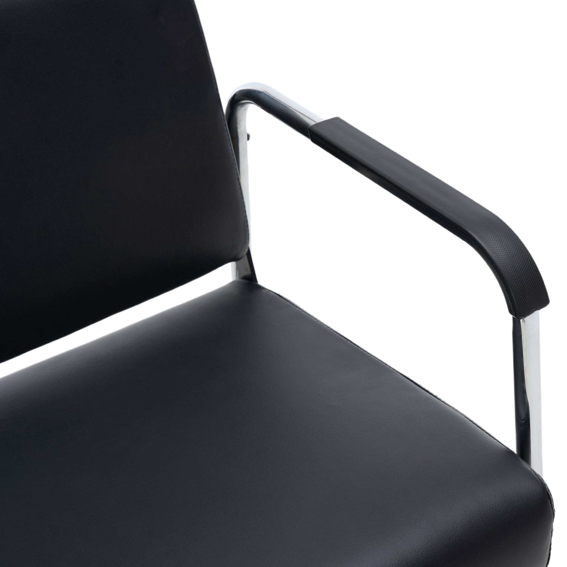 Noble House Reclining Shampoo Chair, 135° Adjustable PU Salon Chair, 4-Leg Base, Black