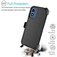 thumbnail image 6 of For Motorola Moto G Play 5G/G 5G 2024 Case,Takfox Holster Phone Case with Built-in Screen Protector Swivel Belt Clip [3 Layers] Heavy Duty Full Body Protection Shockproof Kickstand Cover- Black, 6 of 8