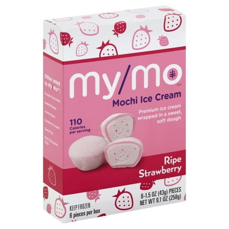 My/Mo Mochi Ice Cream Ripe Strawberry - 6ct
