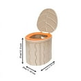 thumbnail image 3 of Xihbxyly Inodoro Plegable, Inodoro Portátil de Viaje con Tapa, Diseño Robusto para Acampar Al Aire Libre, Fácil de Limpiar y Guardar, Ideal para Viajes En Coche/Al Aire Libre, Ideal para Aventureros,, 3 of 3