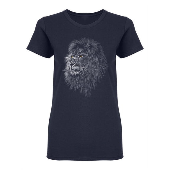 Realistic Detailed Lion Head Shaped Tee Women's -Image by Shutterstock