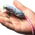 thumbnail image 4 of Pesca de simulación de cebo de rata artificial articulado con señuelo de ratón (gris), 4 of 9