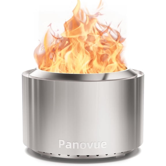 22 Inch Smokeless Fire Pit, Stainless Steel Wood Burning Outdoor Firepit for Outside Patio, Backyard, Camping and Outdoor Gatherings,Outdoor Fire Place with Removable Ash Pan