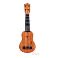 thumbnail image 1 of Children Small Size Musical Instruments Imitated Ukulele Mini Guitar Playing Toy with Four Strings (39cm, Khaki), 1 of 6