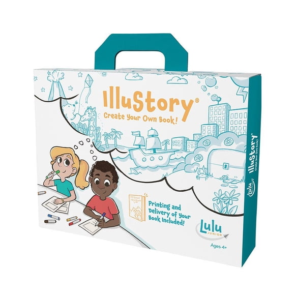 Kit de creación de libros Lulu Jr. Illustory con guía de escritura