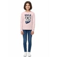 thumbnail image 2 of Wonder Nation Girls Graphic Yale Bulldog Tee with Long Sleeves, Sizes 4–18, 2 of 9