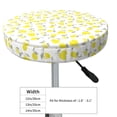 thumbnail image 4 of KLL Yellow Lemon Leaves Round Bar Chair Cushion Cover ,Bar Stool Protector with Elastic, Soft Washable, 4 of 6