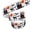 White, variant on Halloween Wired Edge Ribbon for Wreaths, Bat Spider Web Pumpkin Print Grosgrain Ribbon, Black Cat Witch Ribbon Halloween Party Decorative Ribbon Supplies, 1 Roll/10 Yards, Orange