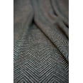 thumbnail image 3 of SAOL Herringbone Throw Blanket 100% Super Soft Merino Wool 75" x 57" Fringe Ends from Ireland, 3 of 4