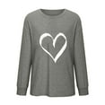 thumbnail image 7 of VKOYWKM Love Heart Shirts Women Valentine's Day T-Shirts Cute Love Heart Graphic Tees Tops Holiday Long Sleeve T Shirts Casual Crew Neck Romantic Tshirts, 7 of 7