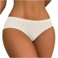 thumbnail image 2 of Womens Boxers Underwear Women's Hollow Seamless Breathable High Elasticity Underwear Women's Low Waist Briefs White S, 2 of 9