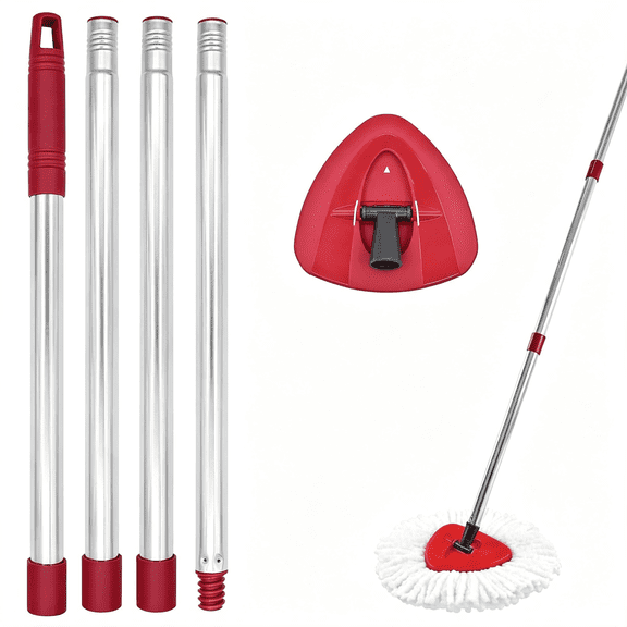 ZXYIE Mop Handle for Mop Handle for Spin Mops Replacement Stick and Base for 4-Section Mops Handles and Base for 30" to 58" Mop Stick Pole and Base for Cedar Mop