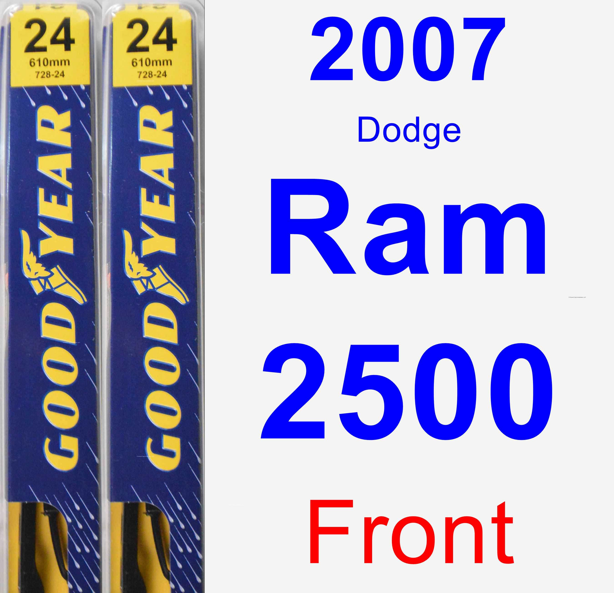 2007 Dodge Ram 2500 Wiper Blade Set/Kit (Front) (2 Blades) - Premium 