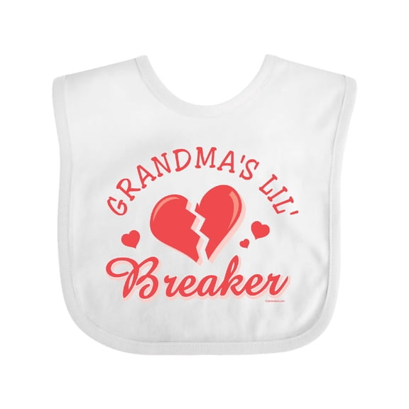 Inktastic Grandma's Lil' Heartbreaker Boys or Girls Baby Bib