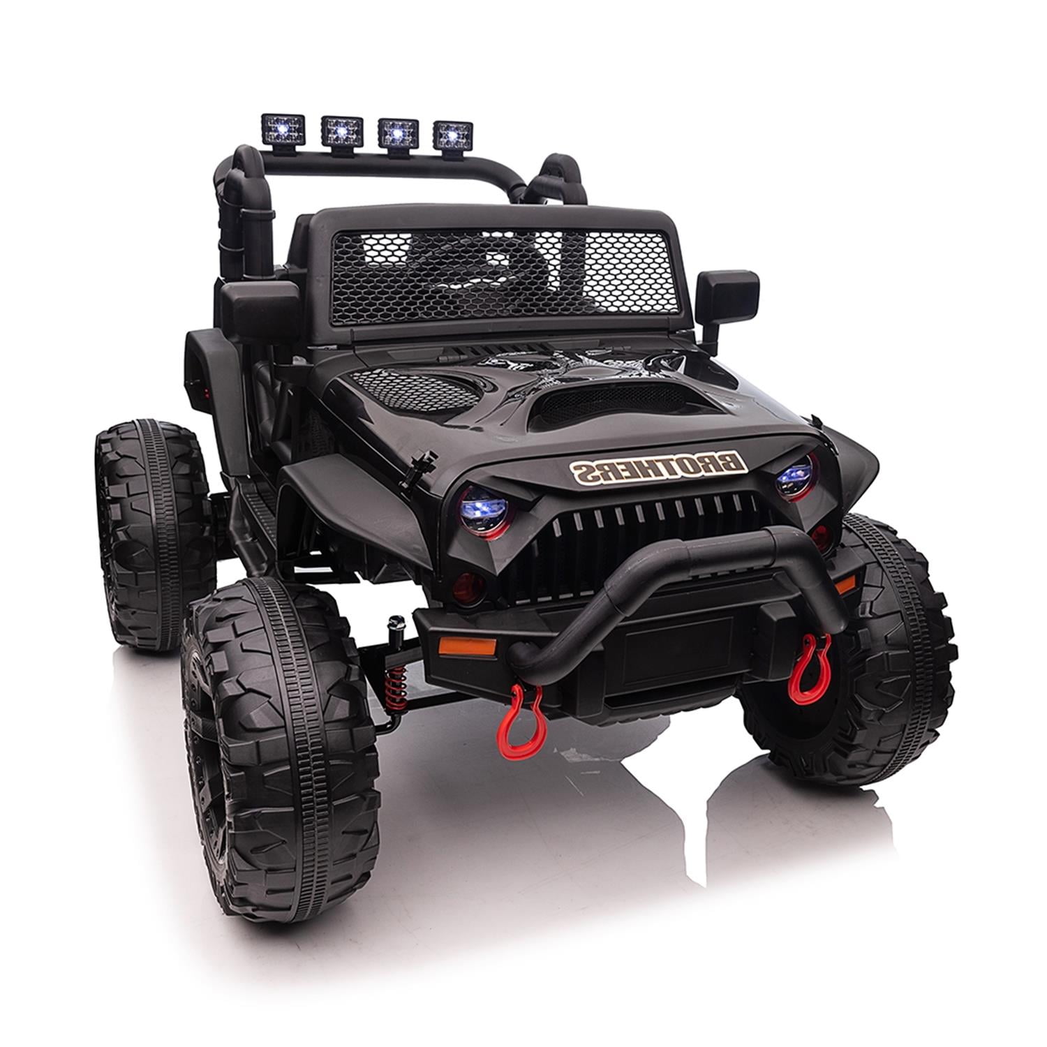 CIPACHO Kids Ride On Truck, 24V Battery Powered Toy Car with Spring Suspension, Remote Control, Black