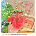 kitchen essentials 2024 Cute Transparent Strawberry Cup Straw Cup Milk