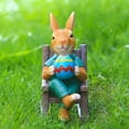 thumbnail image 3 of Estatua de conejo de Pascua, decoración de mesa, conejo de resina sentado en una silla, estatua para centros de mesa, adornos para fiestas en el hogar, decoración navideña, regalo, 3 of 9