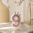 thumbnail image 4 of Btomtd Birthday Crown Number Candle 3 Inch Cake Topper Candles for Milestone Party Supplies Celebration Table Decor, 9, 4 of 7