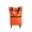 Orange, variant on Collapsible Shopping Grocery Bag With Wheels Rolling Tote Bag With Wheels Large Reusable Shopping Bags, Black