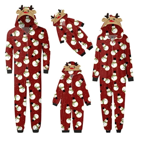 

Dewadbow Matching Family Christmas Parent-child Pajamas Set Cartoon Plaid Sleepwear Homewear Set