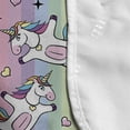 thumbnail image 4 of Rainbow Microwave Oven Cover, Cartoon Drawing of Unicorn Ice Skating, Water Resistant Organizer with Pockets for Kitchen, 36" x 12", Multicolor, by Ambesonne, 4 of 4