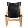 thumbnail image 2 of Lima Black Top Grain Leather and Solid Wood Sling Chair, 2 of 3