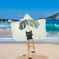 thumbnail image 2 of Yayeee Kids Hooded Towels Toddler Soft Absorbent Beach Bathing Wrap 50" x 23.5", Black Cat Umbrella, 2 of 5