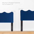 thumbnail image 4 of Platform Bed Frame, Queen Size, Blue Navy, Velvet, Modern Contemporary, Bedroom Master Guest Suite Room, 4 of 10