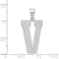 thumbnail image 4 of Sterling Silver Letter V Initial Pendant Made In United States qc2766v, 4 of 5