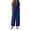 Dark Blue, variant on Floral Embroidered Linen Set for Women, V-Neck Short Sleeve Button Down Top with Wide Leg Pants - Boho Summer Casual Co-ord Outfit Dark Green M