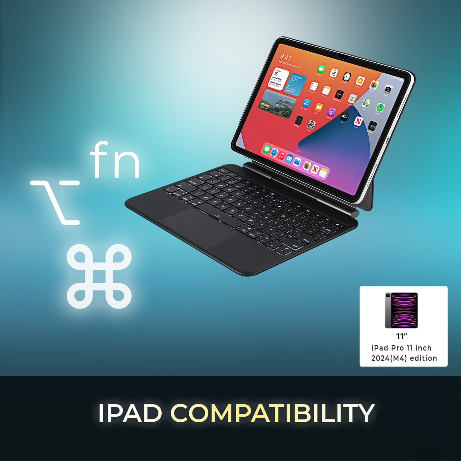 Adesso EasyTouch Folio 7050 Bluetooth Keyboard for iPad Pro 11 In.