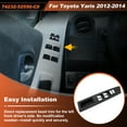 thumbnail image 3 of Panel de moldura de interruptor de ventana del lado izquierdo del conductor para Toyota Yaris 2012-2014 Reemplaza# 7423252550C0 Negro, 3 of 7