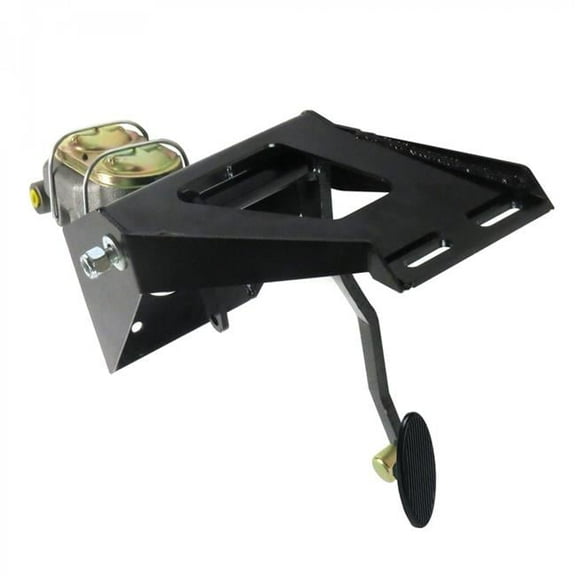 FW Manual Brake Pedal Kit with Disc & Disc Small Oval Black Pad for 1955-1959 Chevy Truck