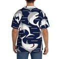 thumbnail image 5 of KLL Angry Shark Print Men's Shirt Short Sleeve Button Down Summer Cuba Beach Shirts- XX-Large, 5 of 7