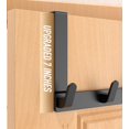 thumbnail image 5 of Chauncey Home Ganchos Para Colgar Sobre La Puerta Con Brazos Extendidos Para Puerta De 1 3/8 Pulgadas L7U – Accesorios De Baño Y Soporte Organizador Para Toallero – Negro Mate 1 Paquete, 5 of 5
