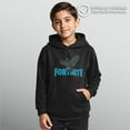thumbnail image 2 of Boy's Fortnite Raven Logo Pull Over Hoodie Black X Large, 2 of 9