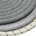 thumbnail image 3 of Potholders Set Trivets Set 100% Pure Cotton Thread Weave Hot Pot Holders Set (Set of 3) Stylish Coasters, Hot Pads, Hot Mats,Spoon Rest For Cooking and Baking by Diameter 7 Inches (Gray), 3 of 8